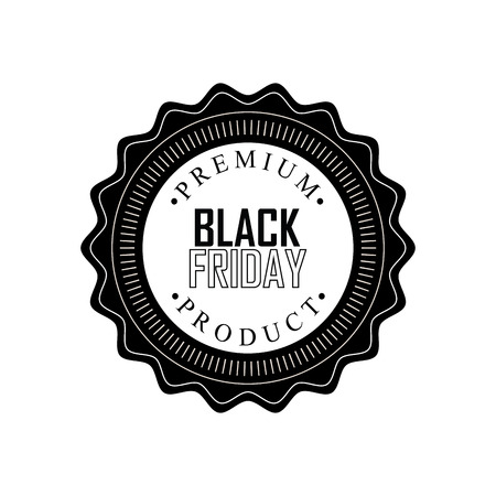 abstract black friday label on white backgroundのイラスト素材