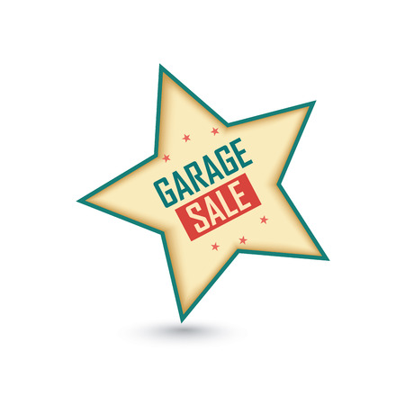abstract garage sale label on white backgroundのイラスト素材