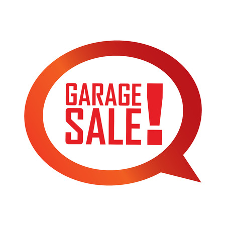 abstract garage sale label on white backgroundのイラスト素材
