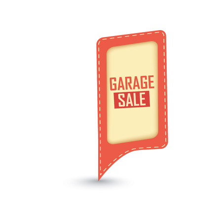 abstract garage sale label on white backgroundのイラスト素材