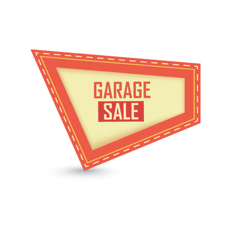 abstract garage sale label on white backgroundのイラスト素材