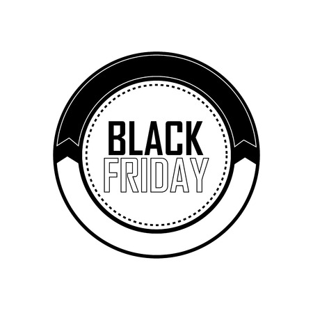 abstract black friday label on white backgroundのイラスト素材
