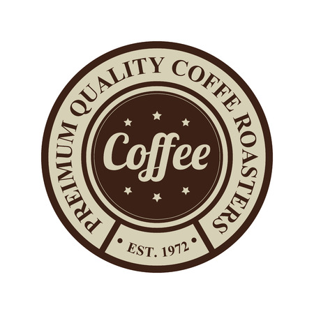 abstract special coffee label on white backgroundのイラスト素材