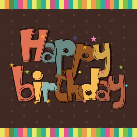 abstract happy birthday text on special backgroundのイラスト素材