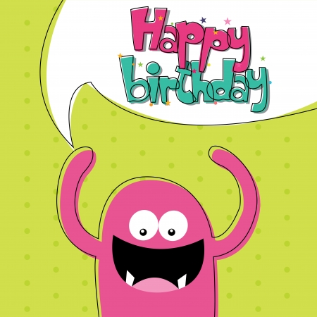 abstract happy birthday card with special objectsのイラスト素材