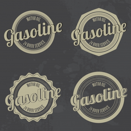 abstract gasoline labels on special dirty backgroundのイラスト素材