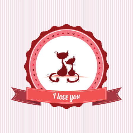 abstract special love label on white backgroundのイラスト素材