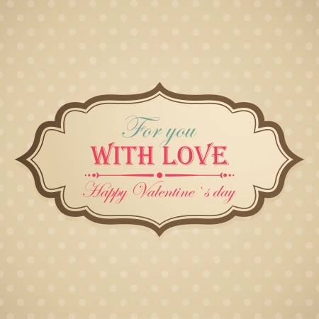 abstract valentine's day label on a special backgroundのイラスト素材