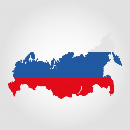 abstract Russia flag on a white backgroundのイラスト素材