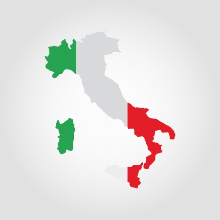 abstract Italy flag on a white backgroundのイラスト素材