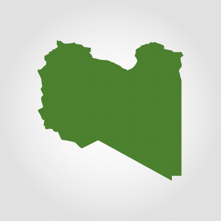 Abstract Lybia flag on a white backgroundのイラスト素材