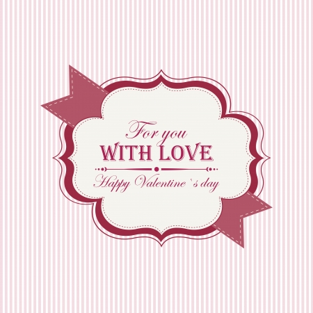 abstract happy valentine's day label on a white backgroundのイラスト素材