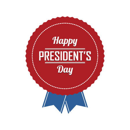 abstract president's day label on a white backgroundのイラスト素材