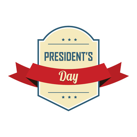 abstract president's day label on a white backgroundのイラスト素材