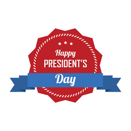 abstract president's day label on a white backgroundのイラスト素材