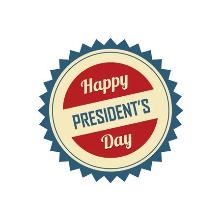 abstract president's day label on a white backgroundのイラスト素材