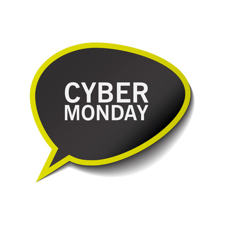 abstract cyber monday label on a white backgroundのイラスト素材