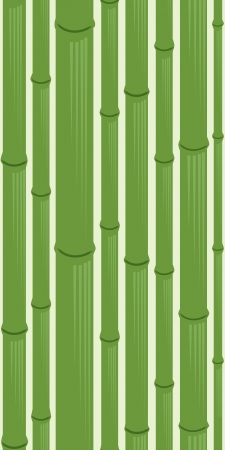 Green bamboo seamless pattern. Objects grouped and named in English. No mesh, gradient, transparency used. のイラスト素材