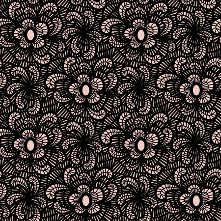 Seamless floral lacy background  Objects grouped and named in English  No mesh, gradient, transparency used  のイラスト素材
