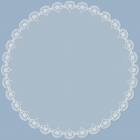 Round lacy frame. Objects grouped and named in English. No mesh, gradient, transparency used. のイラスト素材