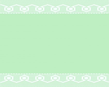 Green background with two lace ribbons  のイラスト素材