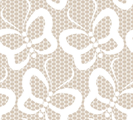 White butterflies seamless lace pattern のイラスト素材