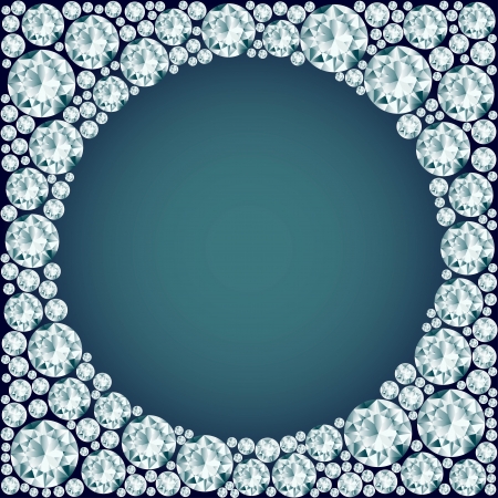 Round frame made of diamonds.のイラスト素材