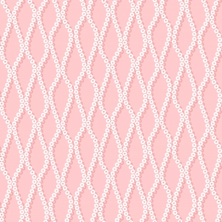 Seamless pattern with white net on pink background  のイラスト素材