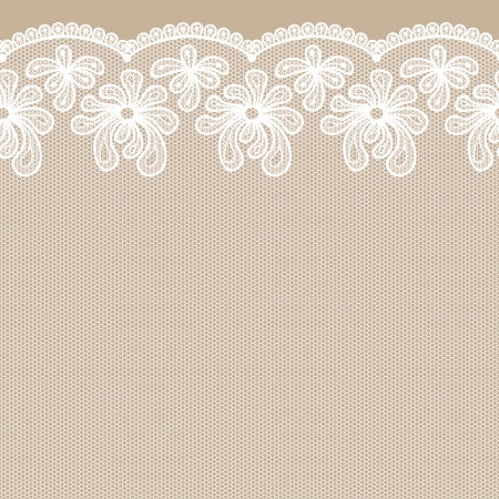 Seamless white lacy border のイラスト素材