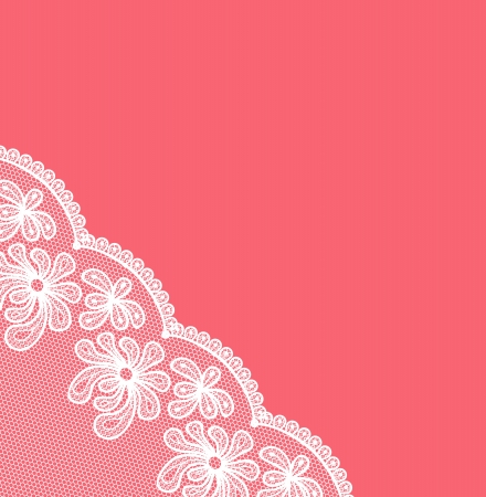 White lacy cornerのイラスト素材