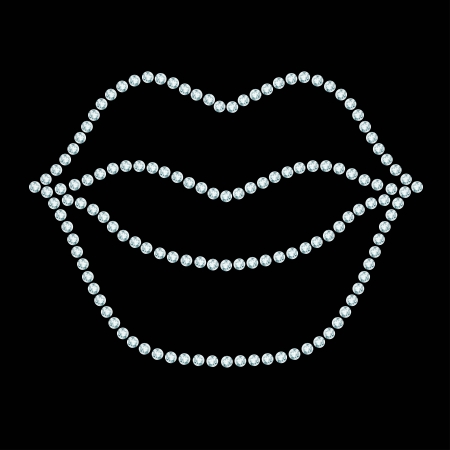 Plump lips made of diamonds  のイラスト素材