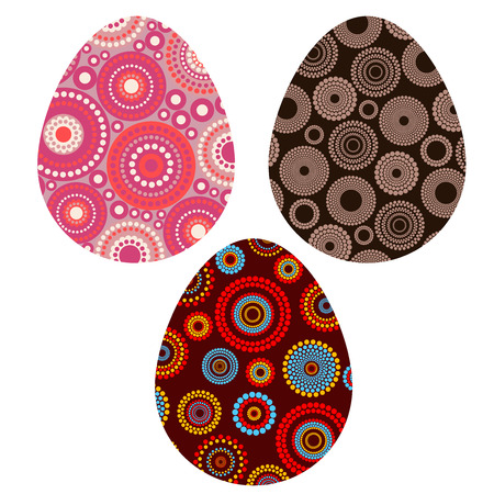 Set of decorative Easter eggs.のイラスト素材