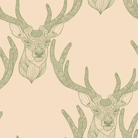 Seamless deer pattern のイラスト素材