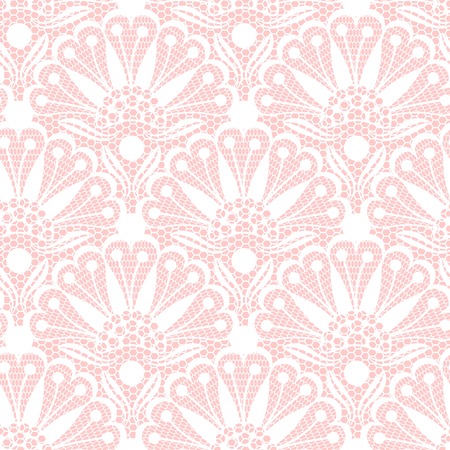 Seamless flower lace pattern on pink backgroundのイラスト素材