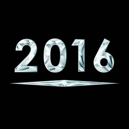 Numbers 2016 on dark backgroundのイラスト素材