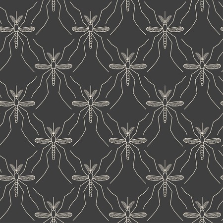Seamless pattern made of mosquitosのイラスト素材