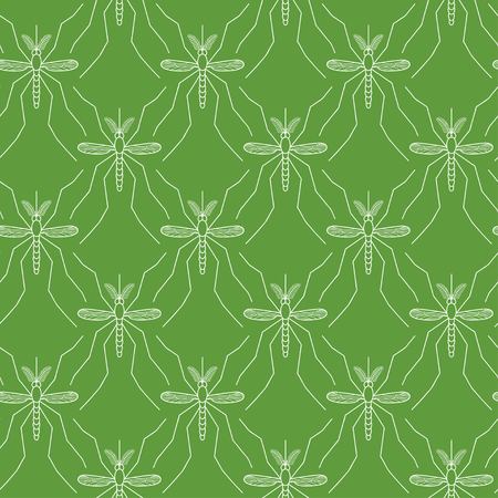 Seamless pattern made of mosquitosのイラスト素材