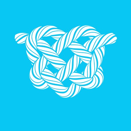 Decorative heart knot made of ropeのイラスト素材