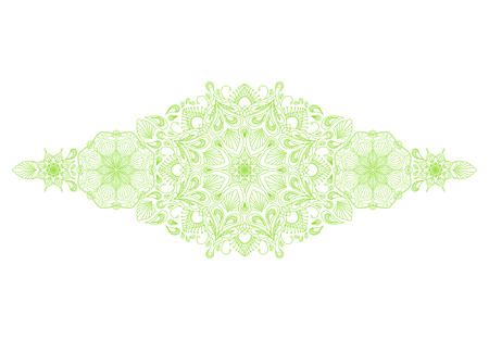 Decorative floral mandala border element on white backgroundのイラスト素材
