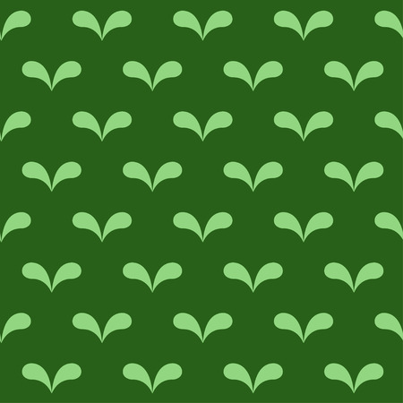 Seamless abstract green leaves pattern on dark green backgroundのイラスト素材