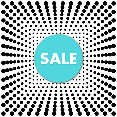 Halftone graphic design template with sale bannerのイラスト素材