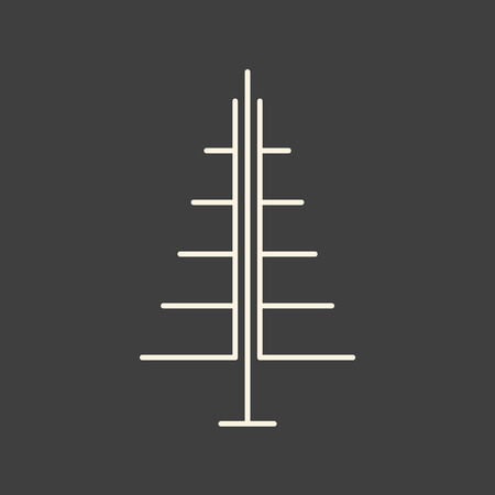 abstract minimalistic Christmas tree on grey backgroundのイラスト素材