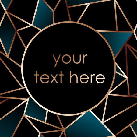 Round frame on golden wire glowing backgroundのイラスト素材