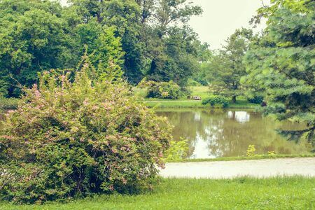 Moravia, Lednice, Czech republic june 2010. Impressive Lednice palace and beautiful parkのeditorial素材