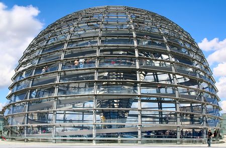 This is the new cupola of the Reichstag in Berlin, Germany.の写真素材