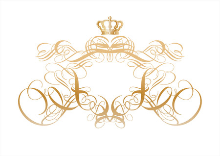 Vector ornamental elements. Suggested uses: titling frame and corner details.のイラスト素材