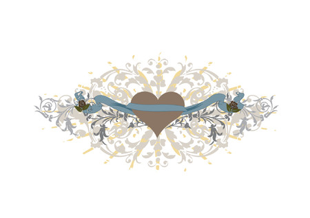 This is vector illustration of a heart with script perfect for you to place your favorite phrase for your special person.のイラスト素材