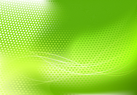 Vector illustration of green abstract techno background made of dots and curved lines. Great for backgrounds or layering over other imagesのイラスト素材