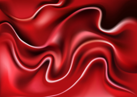 Vector illustration of abstract red background imitating smooth silk cloth のイラスト素材