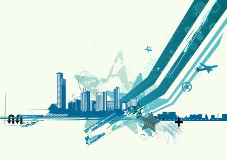 blue style urban backgroundの写真素材